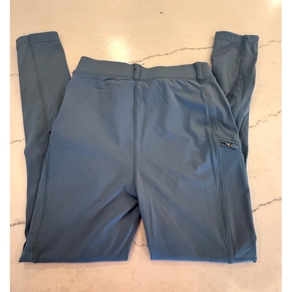 Santiny Riding Pants Youth Girls Large Equestrian, Blue-grayish